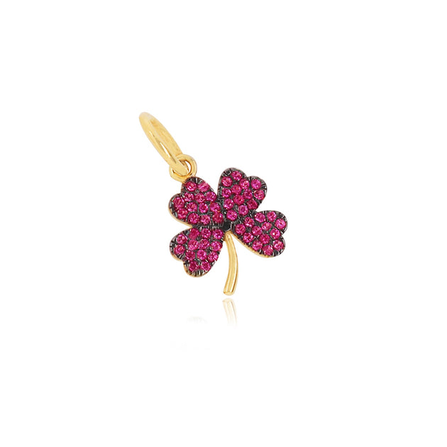 The Lovery Ruby Clover Charm Red 2
