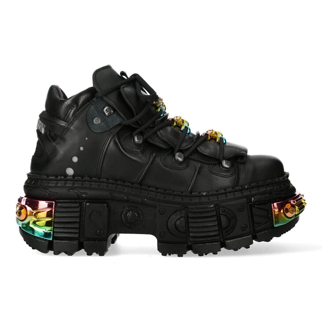 New Rock WALL106-S23 Platform Ankle Boots Black EU 46 2