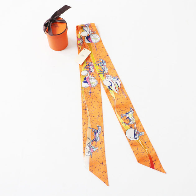 Hermès Hermes Silk Twilly Space Derby Scarf 