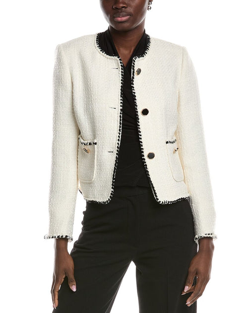 Joseph Ribkoff Wool-Blended Jacket Beige US 22 2