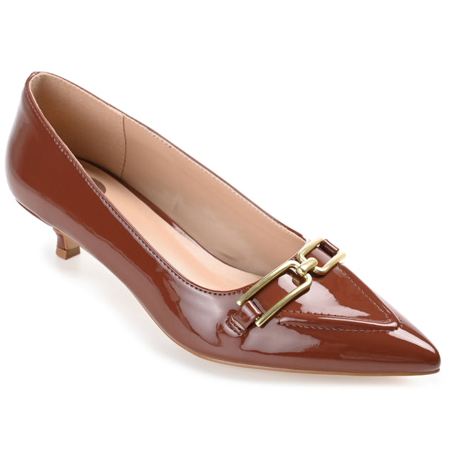 Journee Collection Rumi Kitten Heel Loafers Gold 9.5 US 2