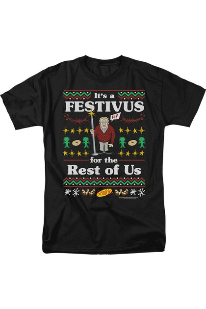 Gildan Seinfeld Festivus T-Shirt Black Large 2