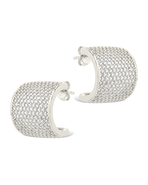 Sterling Forever Simone Stud Earrings Gold 4