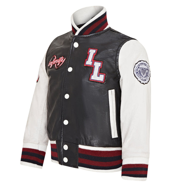 Infinity Kids Letterman Varsity Bomber Jacket Black 9 Years 4