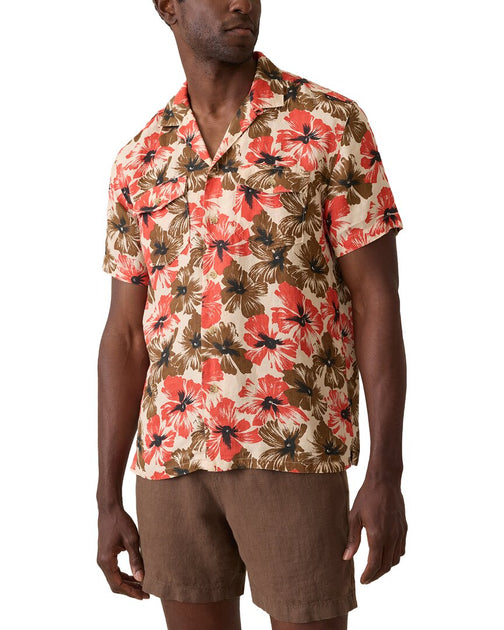 Faherty Reserve Basque Camp Shirt Red Large 2