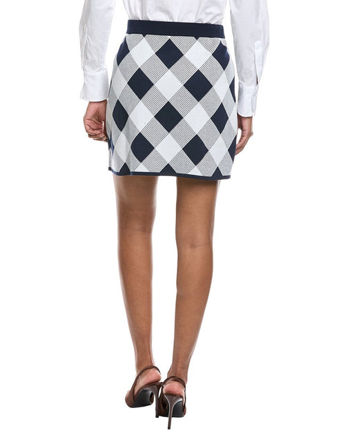 Laundry by Shelli Segal Sweater Skirt White Medium 3