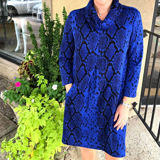 Robe à imprimé reptile Tyler Boe Bleu XL 2