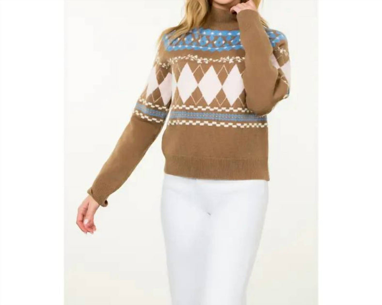 THML Fair Isle Argyle Sweater Multi Large 2