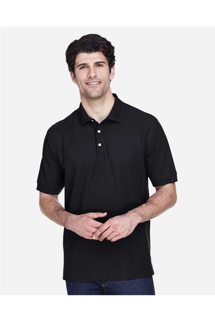 Devon & Jones Pima Pique Polo Black Medium 4