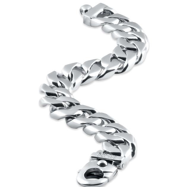 Pompeii3 Herren Heavy Cuban Link Armband Silber 8.5 Zoll 4
