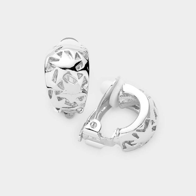 FASHNZFAB Star Clip On Earring Silver 3