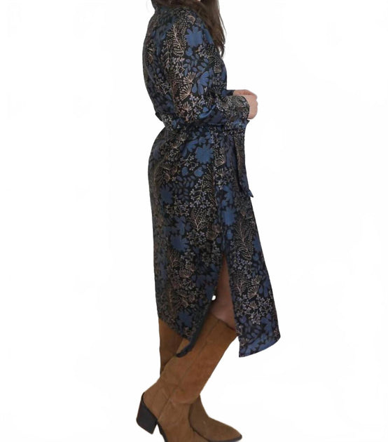 NIBI Zooy Midi Dress Blue XSmall 4