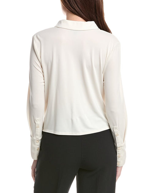 Kenneth Cole Drape Top Beige Small 3