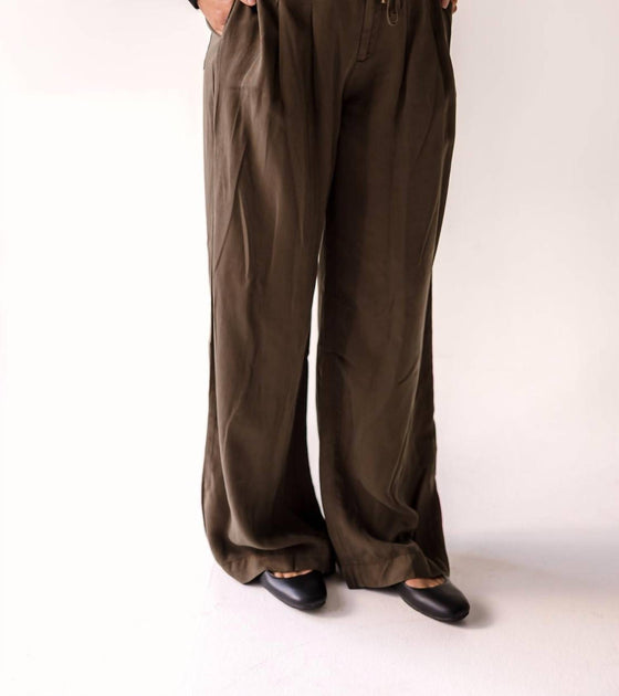 Thread & Supply Gloria Wide Leg Pants Brown XS 4
