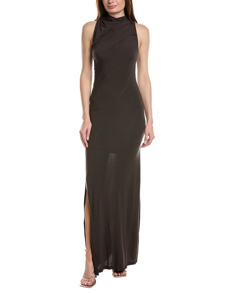 helmut lang wind halter dress Maxi in Brown Style Season Description:FALL 2020 DELIVERY 1