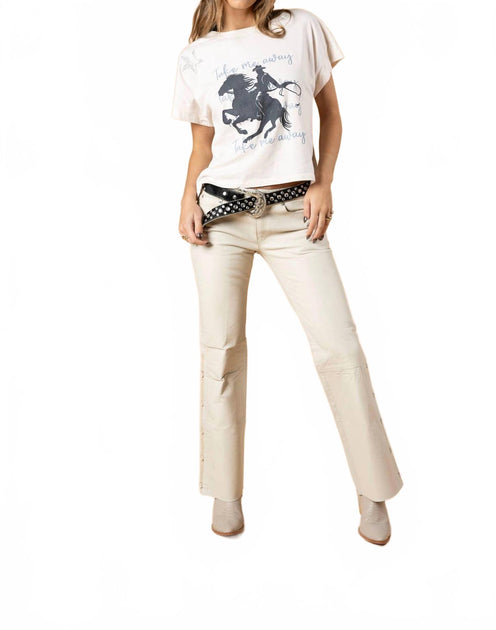 All Us Take Me Away Hi-Lo Tee White Medium 4