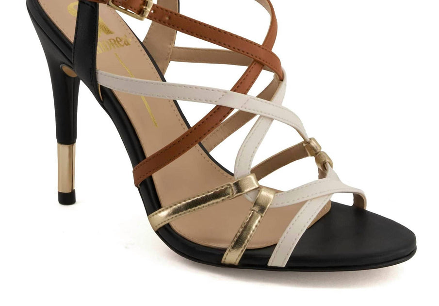 Andrea Strappy Stiletto Sandal Gold US 8 2