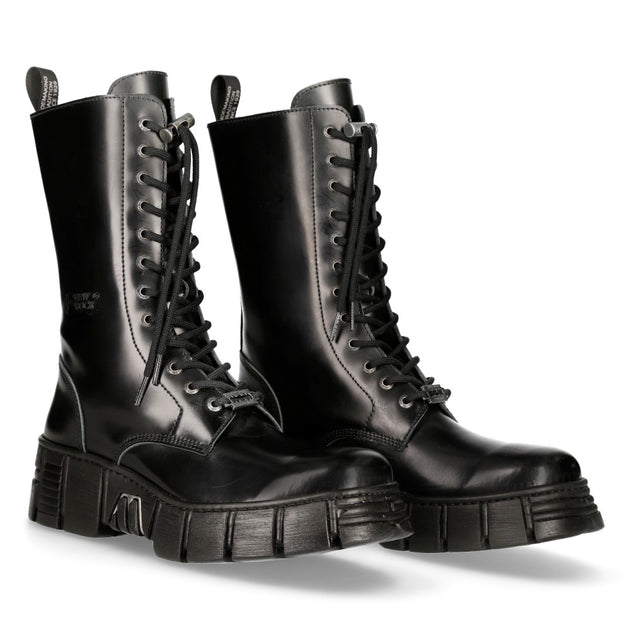 New Rock M-WALL027N-C2 Boots Leather Wall Biker Tower black EU 37 2