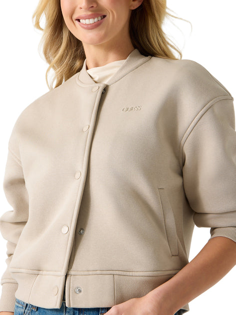 Guess Factory Ayla Bomber Jacket Beige Large 4
