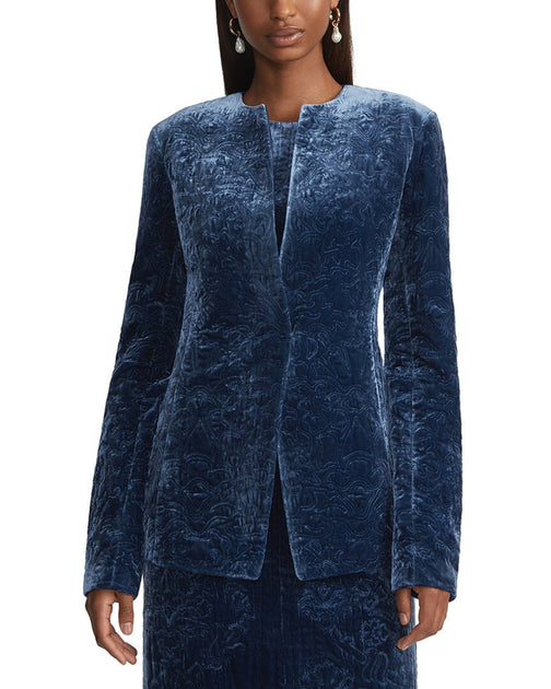 Lafayette 148 New York Tailored Jacket Blue US 2 2