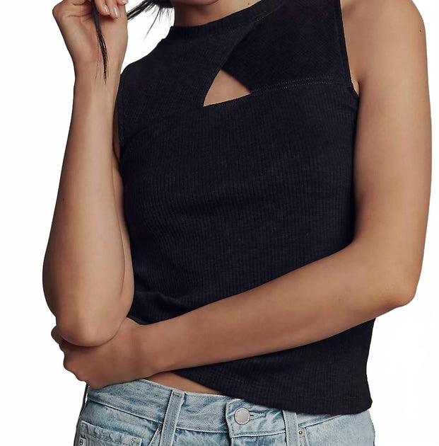 Nation LTD Ellie Keyhole Top Black Large 2