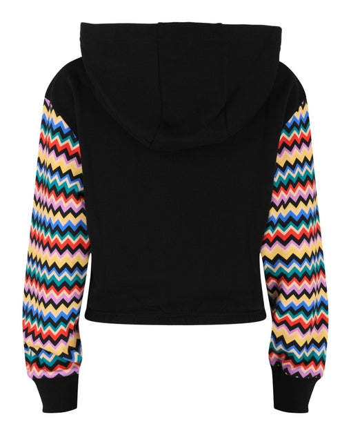M Missoni Kapuzenpullover mit Winkel-Print Ärmeln Schwarz Small 3