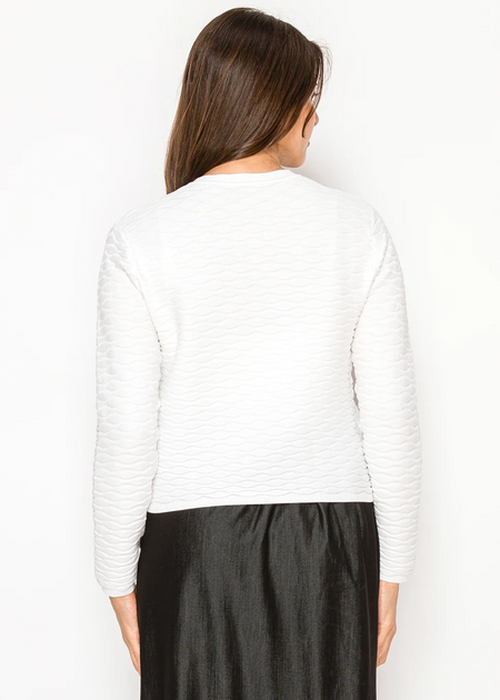 Yal New York Knit Cardigan White Medium 3