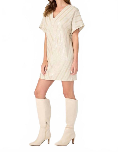 Trina Turk Elisabetta Dress Beige Small 4