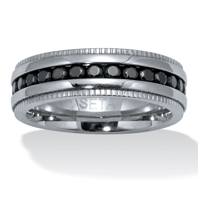 Palm .92 TCW Men's Eternity Ring Black US 11 2