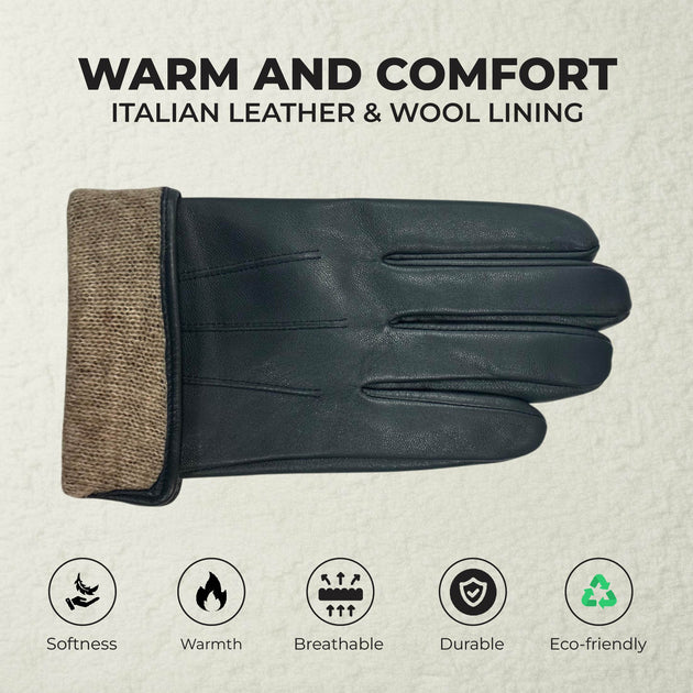 Infinity Men's Casual Gloves Navy Blue XLarge 3