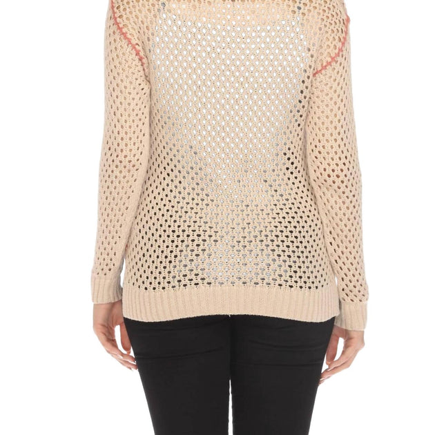 Johnny Was Theresa Häkel-Pullover Top Beige XSmall 3