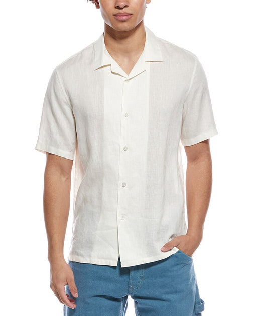 Theory Daze Precise Linen Shirt White Medium 2