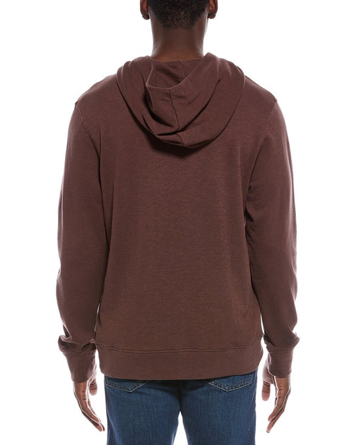 Onia Slub Terry Hoodie Brown Medium 3