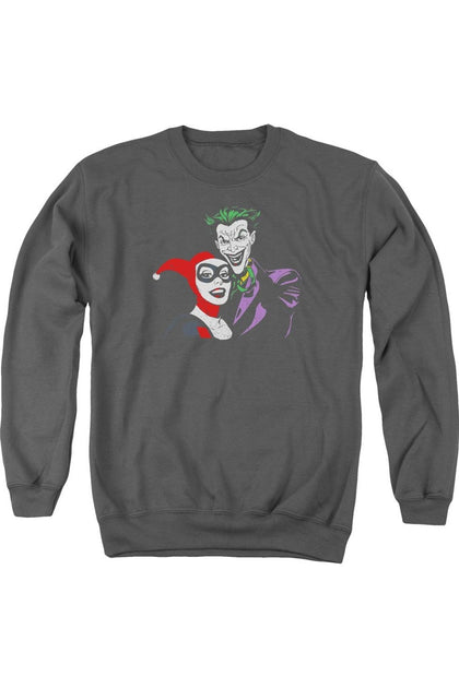 Sweatshirt à col rond Gildan Batman Joker & Harley Gris Medium 2
