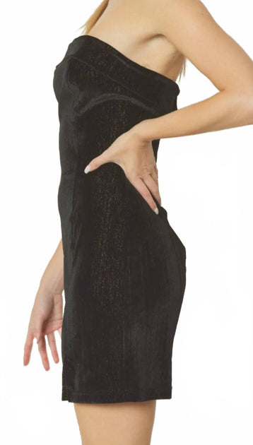 Entro Velvet Mini Dress Black Large 3