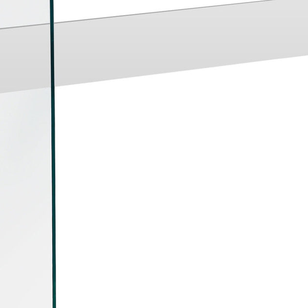 Hivvago Console Table White/Clear 2