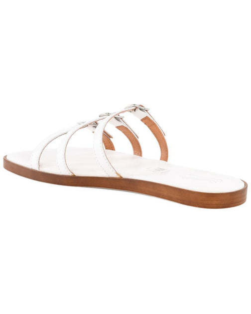 Seychelles Buckle Leather Sandal White US 8.5 3