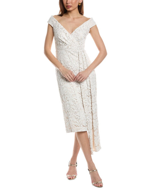 Eliza J Off-the-shoulder Lace Sheath Dress