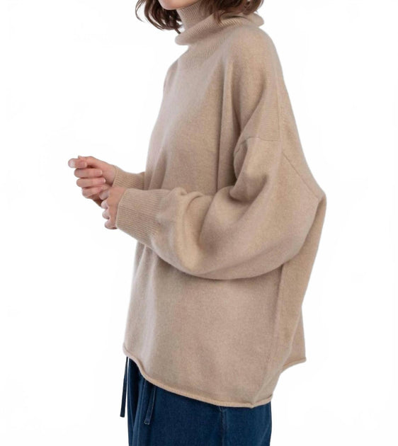 Micaela Greg Kaschmir Rollkragenpullover Beige Large 3