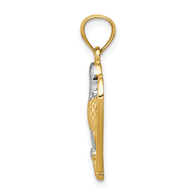 Diamond2Deal Eagle Pendant Yellow Gold 3