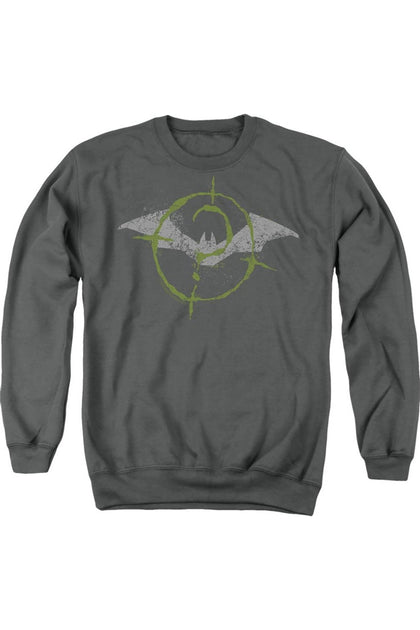 Gildan The Batman (2022) Scribbles Bat Logo Crewneck Sweatshirt Grey Large 2