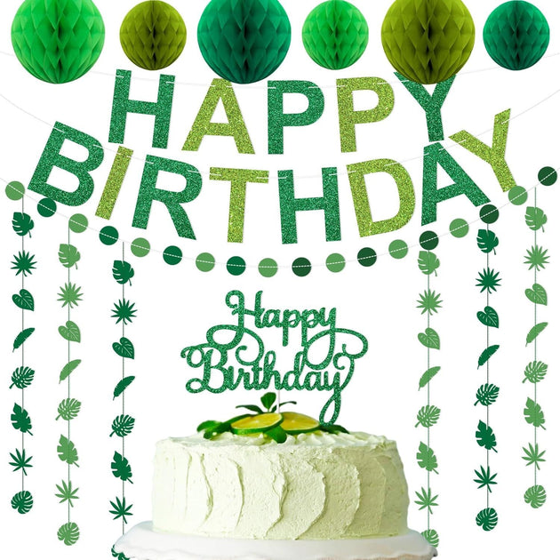 OTILLO Birthday Decoration Kit Green 3