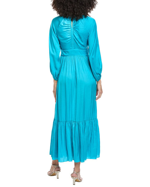 Sandro SFPRO03627 Woven Maxi Dress Blue EU 36 3