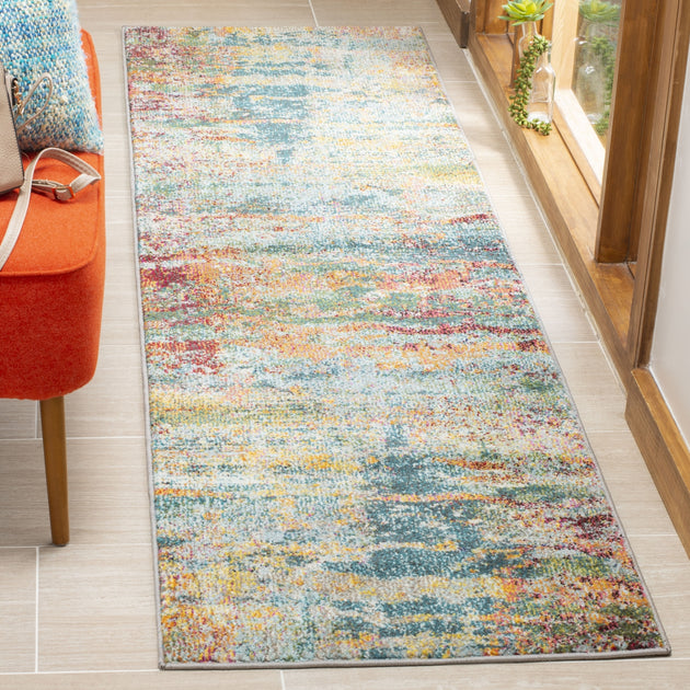 Safavieh Monaco MNC262 Area Rug Teal/Orange 3