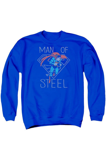 Gildan DC Comics Hardened Heart Crewneck Sweatshirt Blue Large 2