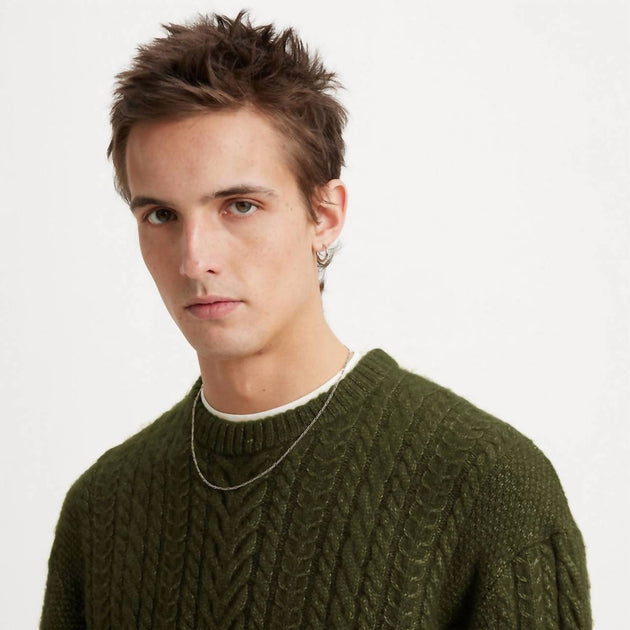 Pull Col Rond Levi's Battery Vert Medium 4