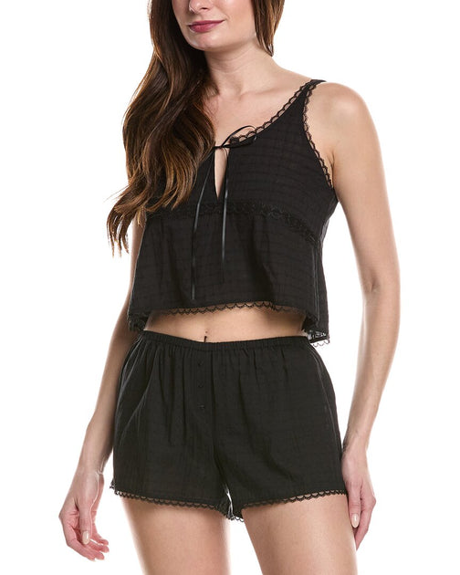 Andine Lulu Cropped Tank Black Small 4