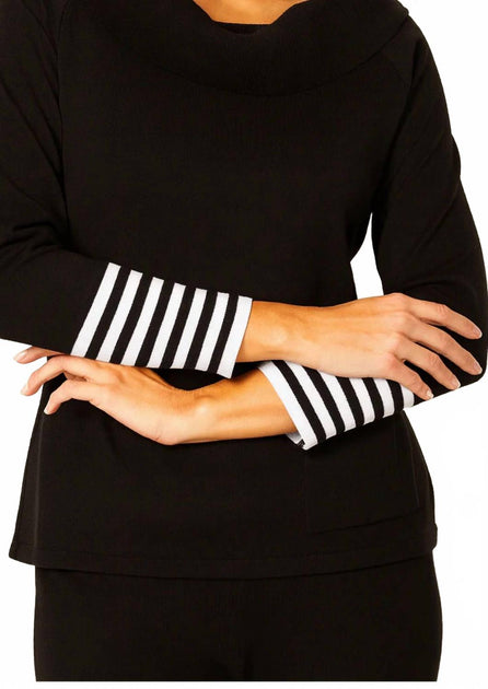 Angel Apparel Cowl Neck Sweater Multi Small 3