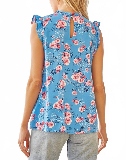 Andree by Unit Embroidered Top Blue Large 4