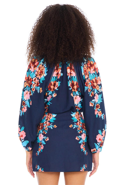 Allison New York Briella Blouse Blue Large 3